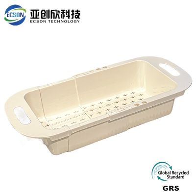 White Plastic Injection Molding Assembly drainage basket