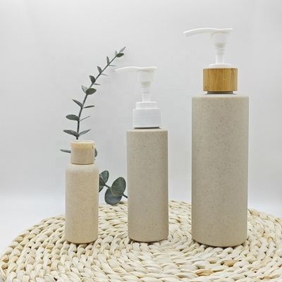 Wheat Straw Skin Care Custom Shampoo Bottle Environmental Degradable Empty 8oz 10oz 16oz